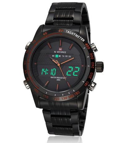 Reloj Deportivo Sumergible para Hombre con Banda de Acero - Image 9