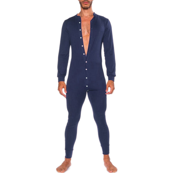 Jumpsuit Entallado de Color Liso para Casa y Relajación