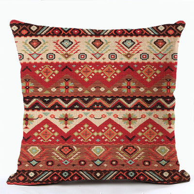 Funda de Almohada Bohemia con Estampado Étnico - Image 15