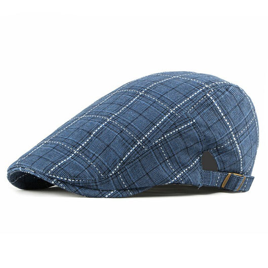 Gorra Estilo Británico Retro Pato Cuadrille para Hombre - Image 5
