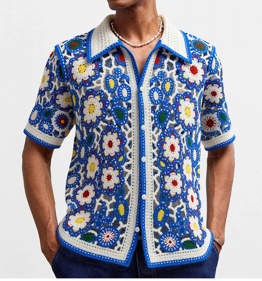 Blusa Tejida Étnica de Manga Corta - Image 12