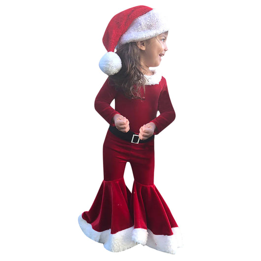 Conjunto Navideño Infantil 3 Piezas: Camisa Manga Larga, Pantalón Acampanado y Gorro - Image 5