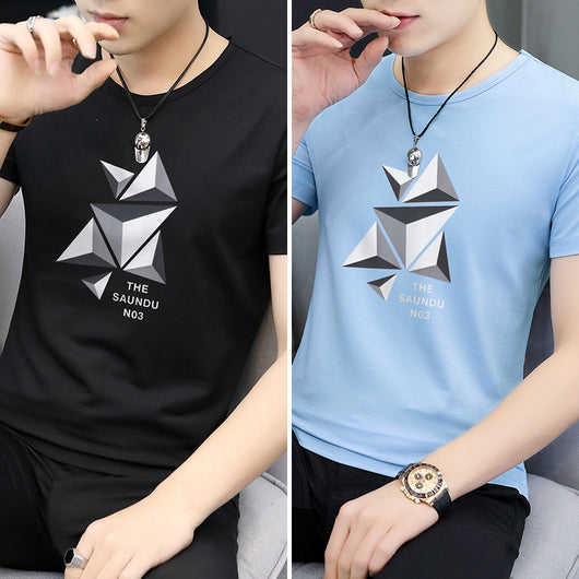 Camiseta Modal Hombre Manga Corta Estampada Ice Silk - Image 15