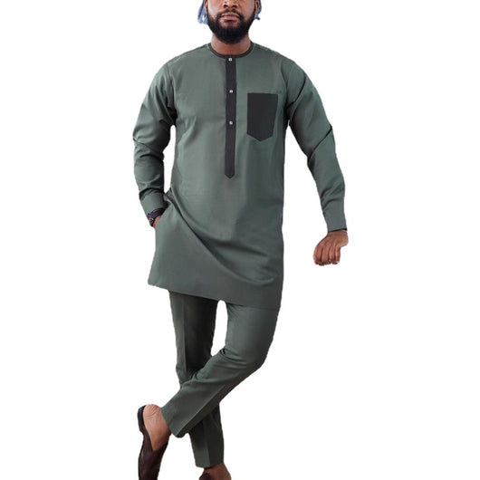 Traje Ejecutivo con Bolsillos - Pantalón y Camisa Manga Larga - Image 2