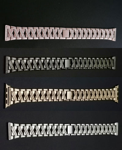 Correa Metálica de Diamantes para Apple Watch - Elegancia y Estilo - Image 2