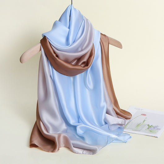 Pañuelo de Seda con Degradado de Colores para Mujer - Image 29