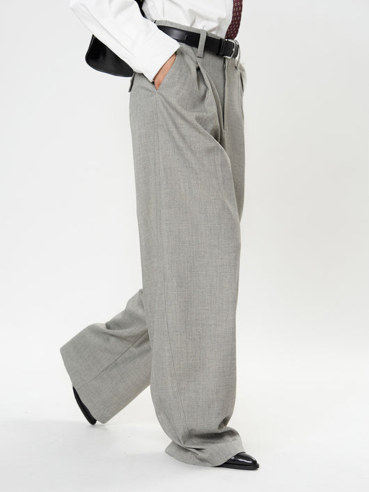 Pantalones Casuales Rectos con Corte Vertical y Acabado Liso - Image 18