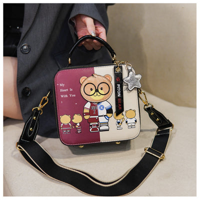 Bolsa Cuadrada Portátil con Osito de Dibujos Animados - Image 17