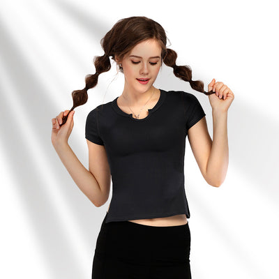 Conjunto de Yoga Ajustado de Manga Corta - Image 12
