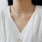 Colar Chapeado de Prata Esterlina S925 Colar de Clavícula Gipsófila Dourado Branco