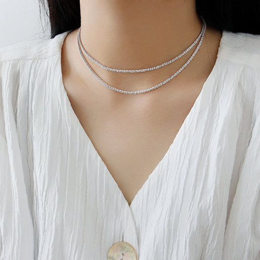 Collar de Plata 925 con Diseño Gipsófila para Clavícula - Image 9