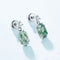 Aretes de Ágata Natural con Incrustación de Musgo Verde - Lujo Ligero
