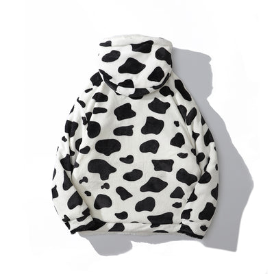 Abrigo Reversible de Peluche Vaca y Panda - Doble Cara para Invierno - Image 9