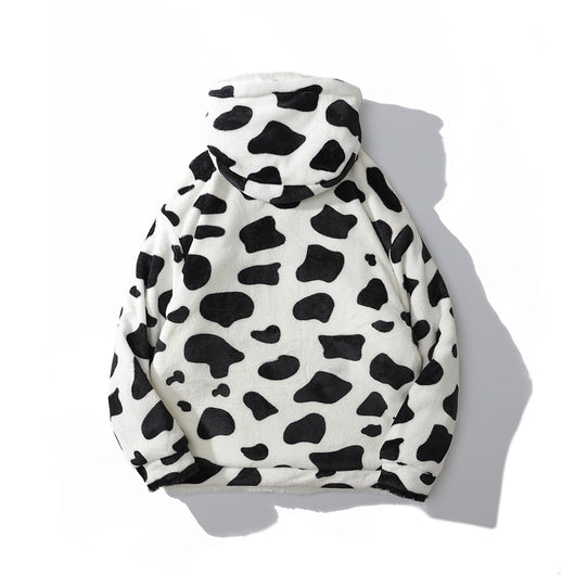 Abrigo Reversible de Peluche Vaca y Panda - Doble Cara para Invierno - Image 9