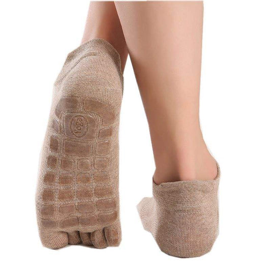 Calcetines de Yoga con Dedos Separados para Hombre - Algodón Antideslizante