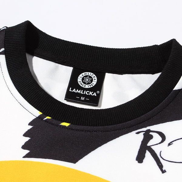 Suéter Cuello Redondo con Estampado Graffiti para Hombre y Mujer