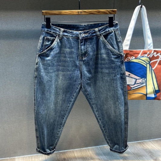 Jeans Rectos Holgados Talle Grande Estilo Retro con Corte Afilado