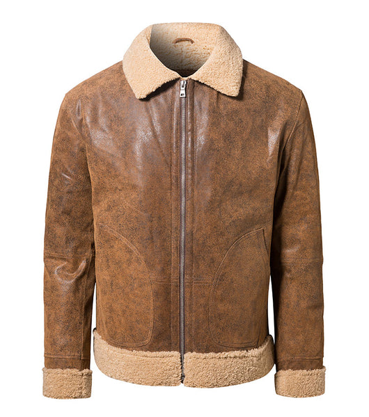 Chaqueta de Cuero Vintage Estilo Casual Americano - Image 4