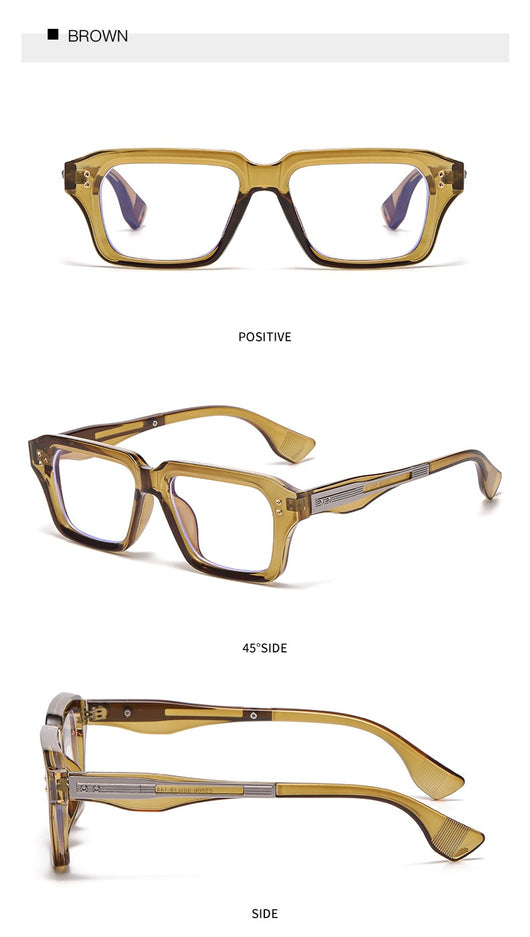 Gafas de Marco Cuadrado Beige Estilo Europeo - Reloj de Tendencia Chic - Image 33