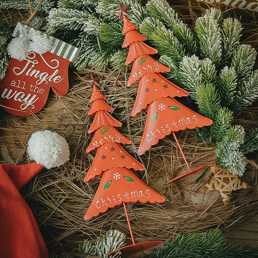 Árbol de Navidad de Metal para Ventana - Adorno Decorativo del Hogar