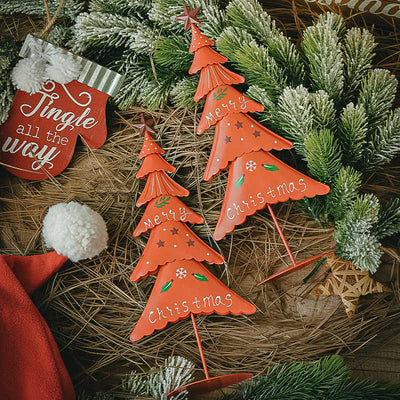 Árbol de Navidad de Metal para Ventana - Adorno Decorativo del Hogar