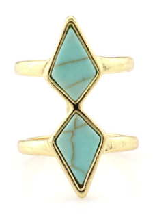 Anillo Articulado Geométrico Turquesa - Image 8