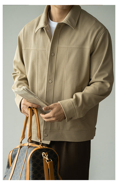 Chaqueta de Trabajo Profesional con Cuello Texturizado en Twill para Hombre - Image 14