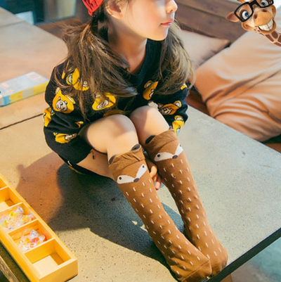 Calcetines Infantiles de Algodón con Diseño Zorro Adorable - Transpirables para Primavera y Otoño - Image 6