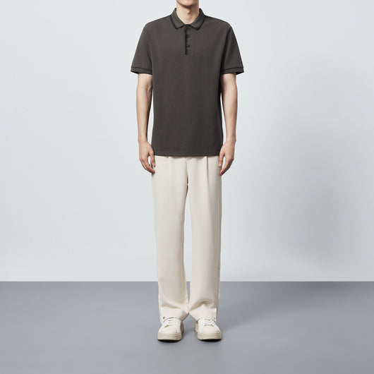 Polo Camiseta Algodón Peinado Mercerizado con Rayas en Contraste - Image 3