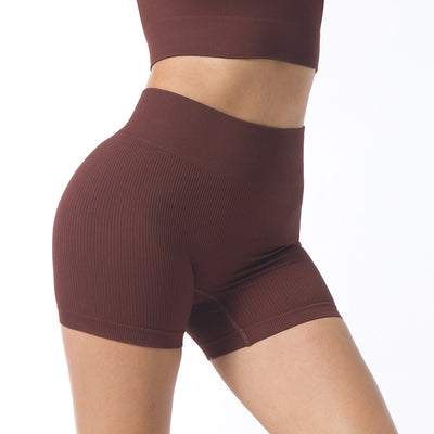 Short Deportivo Levanta Caderas Cintura Alta con Costuras
