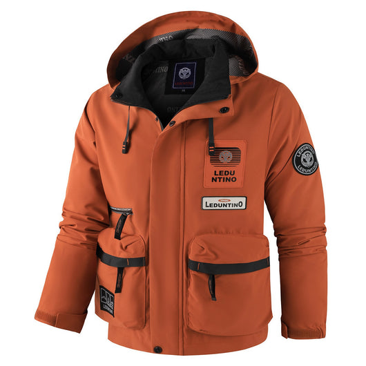 Chaqueta de Trabajo Tipo Piloto con Capucha para Hombre - Image 17