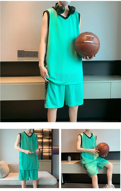 Conjunto Deportivo Hombre Camiseta Chaleco Ice Silk Secado Rápido - Image 18