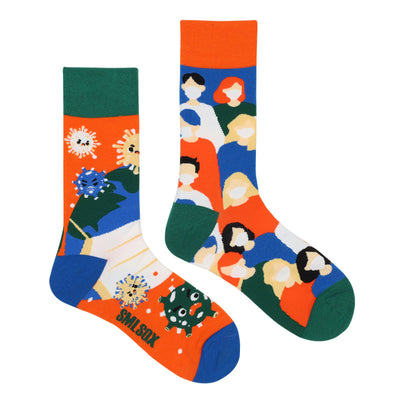 Calcetines Retro Asimétricos para Parejas - Algodón Cómodo Unisex - Image 50