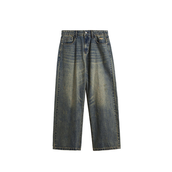 Pantalones Vaqueros Rectos Baggy con Detalles Vintage y Efecto Gastado - Image 5