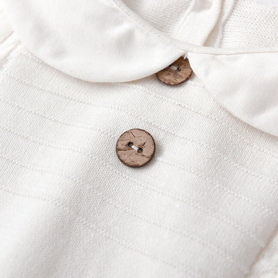 Enterizo Tejido Trenzado con Cuello Peter Pan para Primavera y Otoño - Image 3
