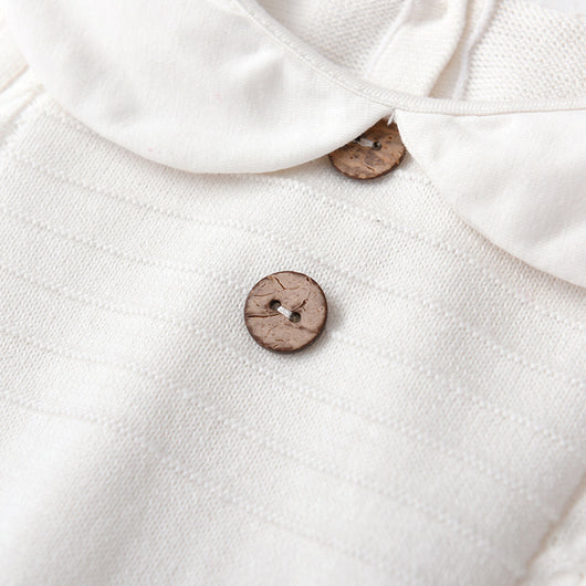 Enterizo Tejido Trenzado con Cuello Peter Pan para Primavera y Otoño - Image 3
