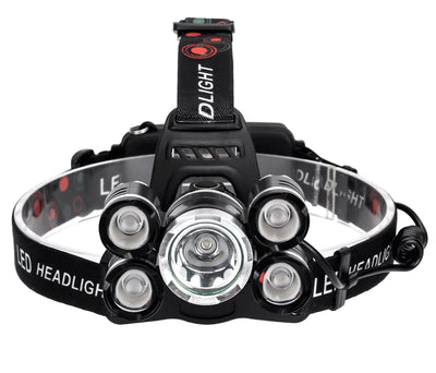 Linterna Frontal LED de Alta Potencia 5 Luces - Image 3