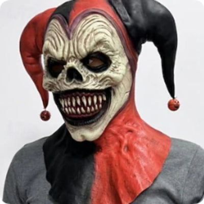 Máscara de Payaso Cómica con Nariz Roja para Halloween - Image 3