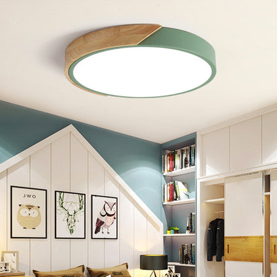 Lámpara de Techo LED Macaron Redonda para Dormitorio