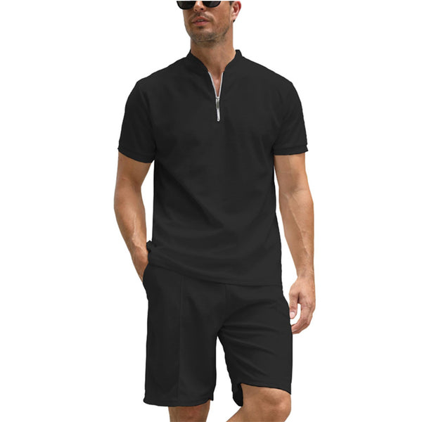 Conjunto de Polo Liso Manga Corta para Hombre - Dos Piezas - Image 7