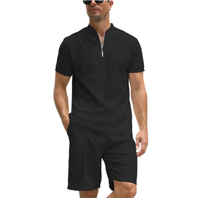 Conjunto de Polo Liso Manga Corta para Hombre - Dos Piezas - Image 7