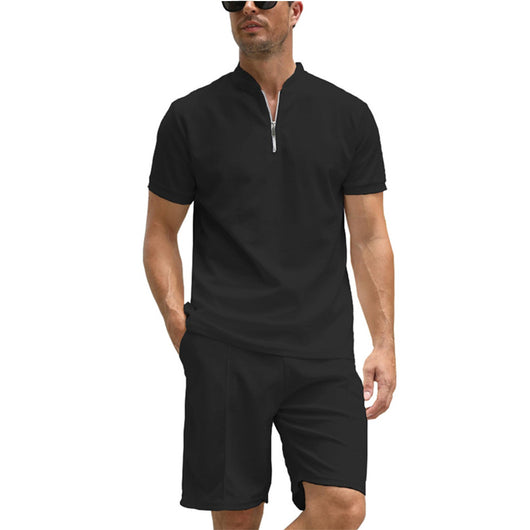 Conjunto de Polo Liso Manga Corta para Hombre - Dos Piezas - Image 7