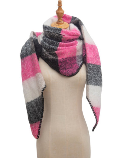 Chal Triangular de Lana Texturizada para Otoño e Invierno - Image 14