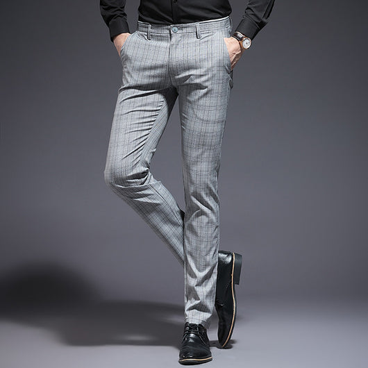 Pantalones Casuales a Cuadros Slim Fit para Hombre - Image 3