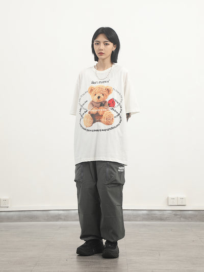 Playera Estampado Oso de Manga Corta - Image 4