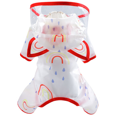 Poncho Impermeable Arcoíris Transparente para Mascotas - Image 6