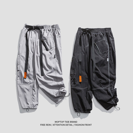 Pantalones Cargo Holgados para Hombre con Bolsillos Grandes y Costuras Reforzadas