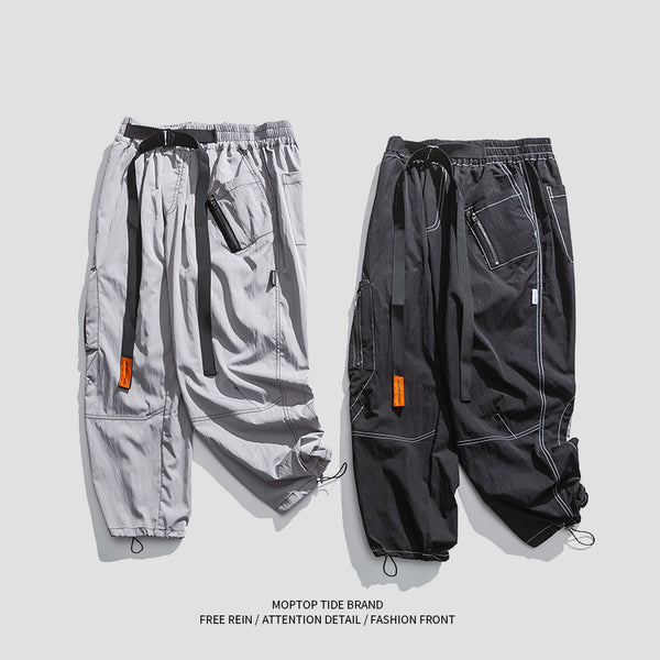 Pantalones Cargo Holgados para Hombre con Bolsillos Grandes y Costuras Reforzadas