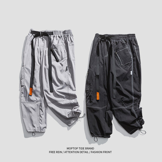 Pantalones Cargo Holgados para Hombre con Bolsillos Grandes y Costuras Reforzadas