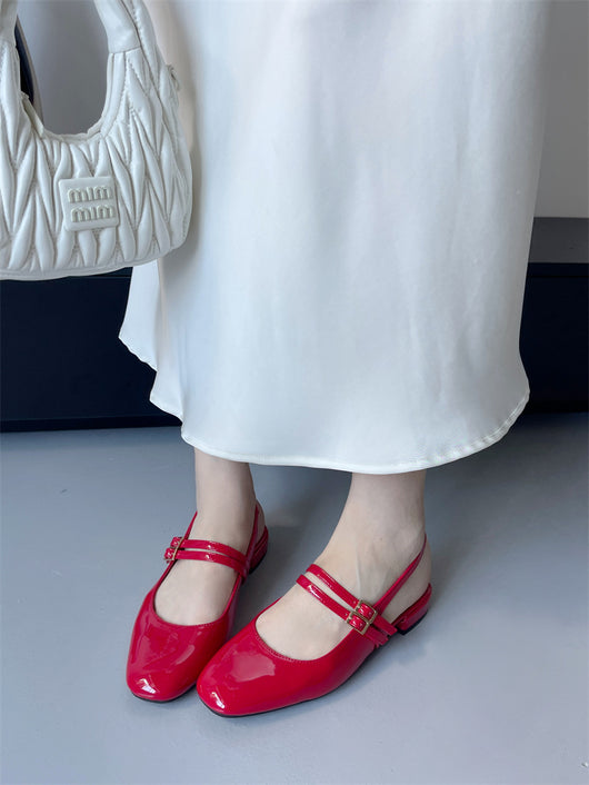 Sandalias Tipo Mocasín con Hebilla y Punta Cuadrada para Mujer - Image 7